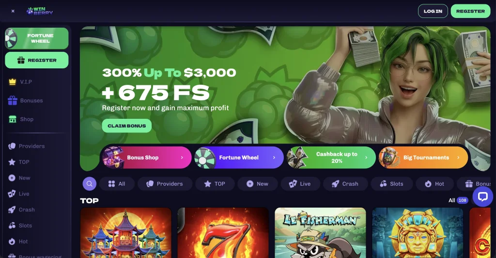 Winberry - casino zonder Cruks